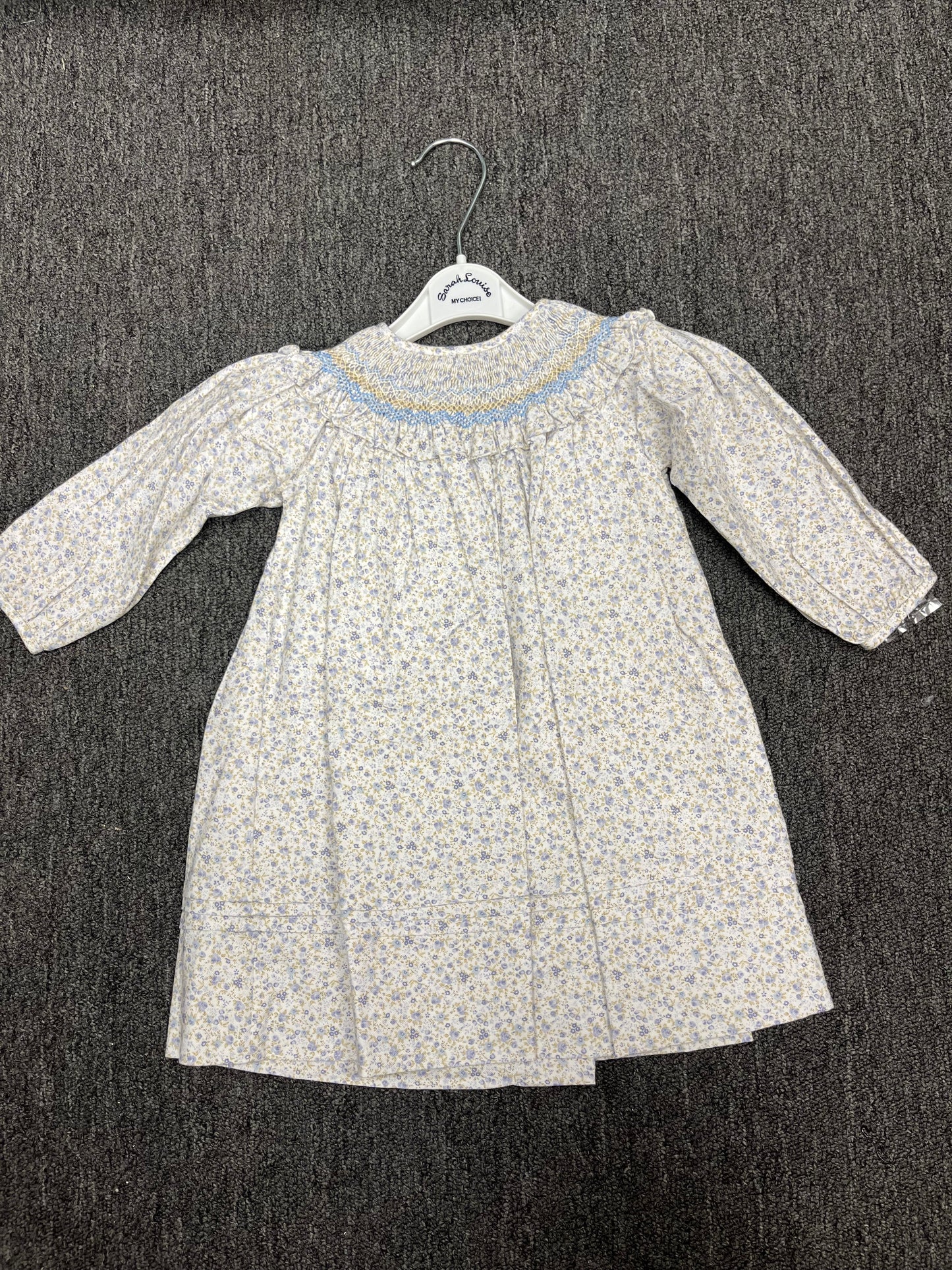 Blue floral smock dress