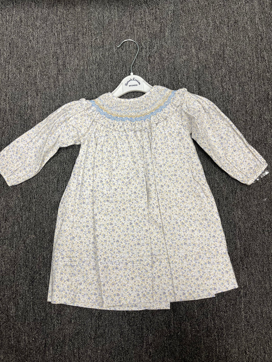 Blue floral smock dress