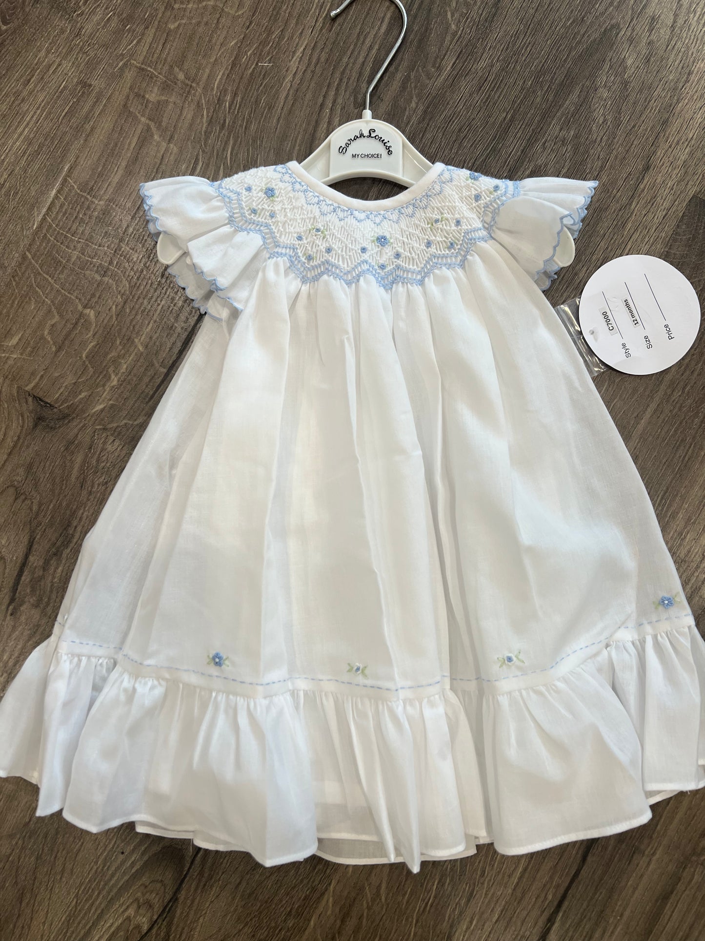 Beatrice Blue Smocked Dress