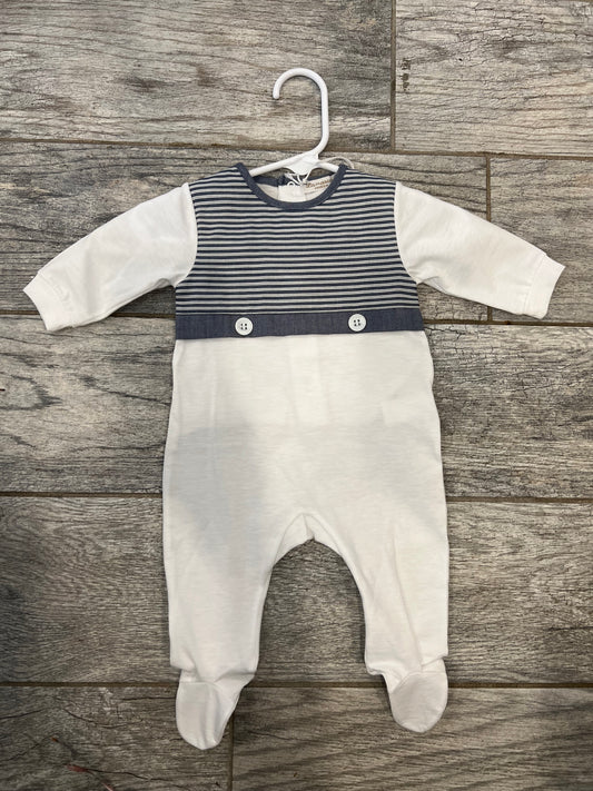 Sailor button footie