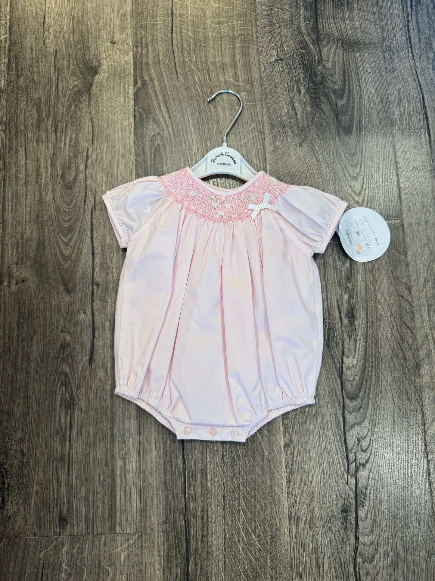 Sandy Pink Smocked Bubble