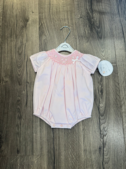 Sandy Pink Smocked Bubble