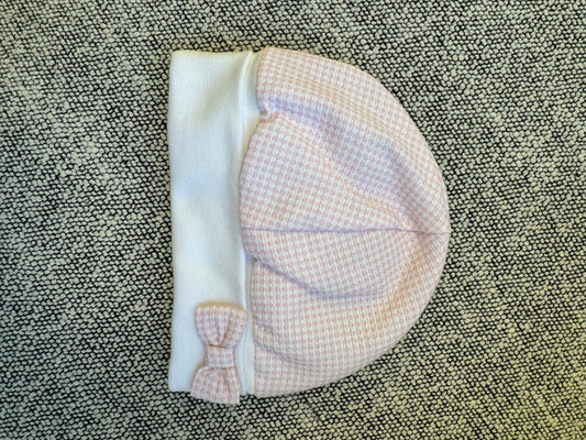 LUCY Collection | Girls White Jersey Gingham Hat
