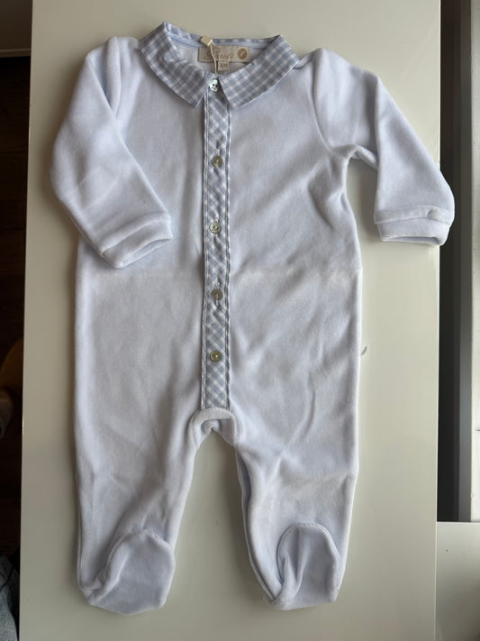 Maxwell Gingham Velour Footie