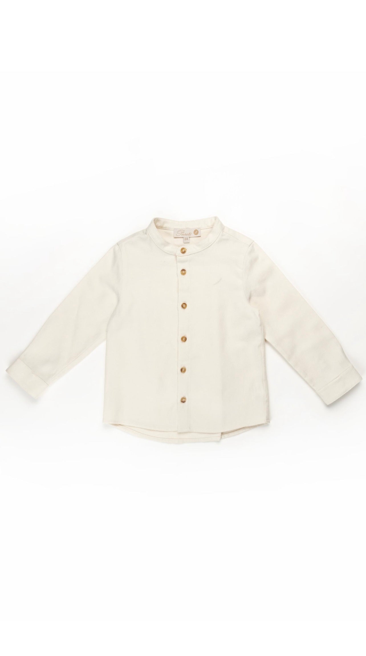 European collared woven button down