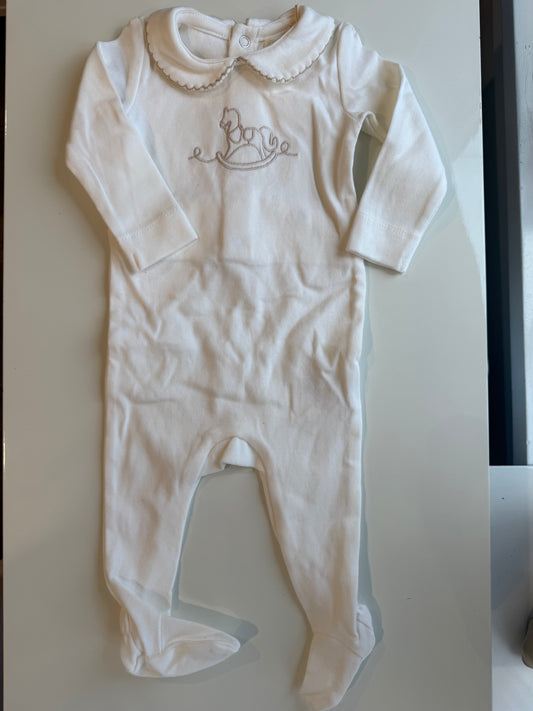 Vintage Embroidered Horse Footie