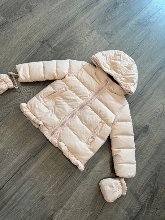 Pink peplum baby jacket