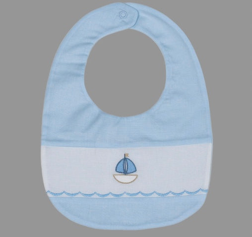 Blue Sailboat Bib
