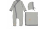 Knit Trim Wrap Layette Set