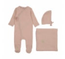 Knit Trim Wrap Layette Set