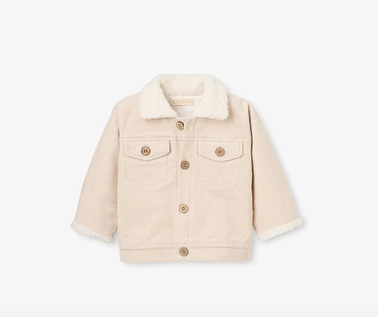 CORDUROY JACKET WITH SHERPA COLLAR