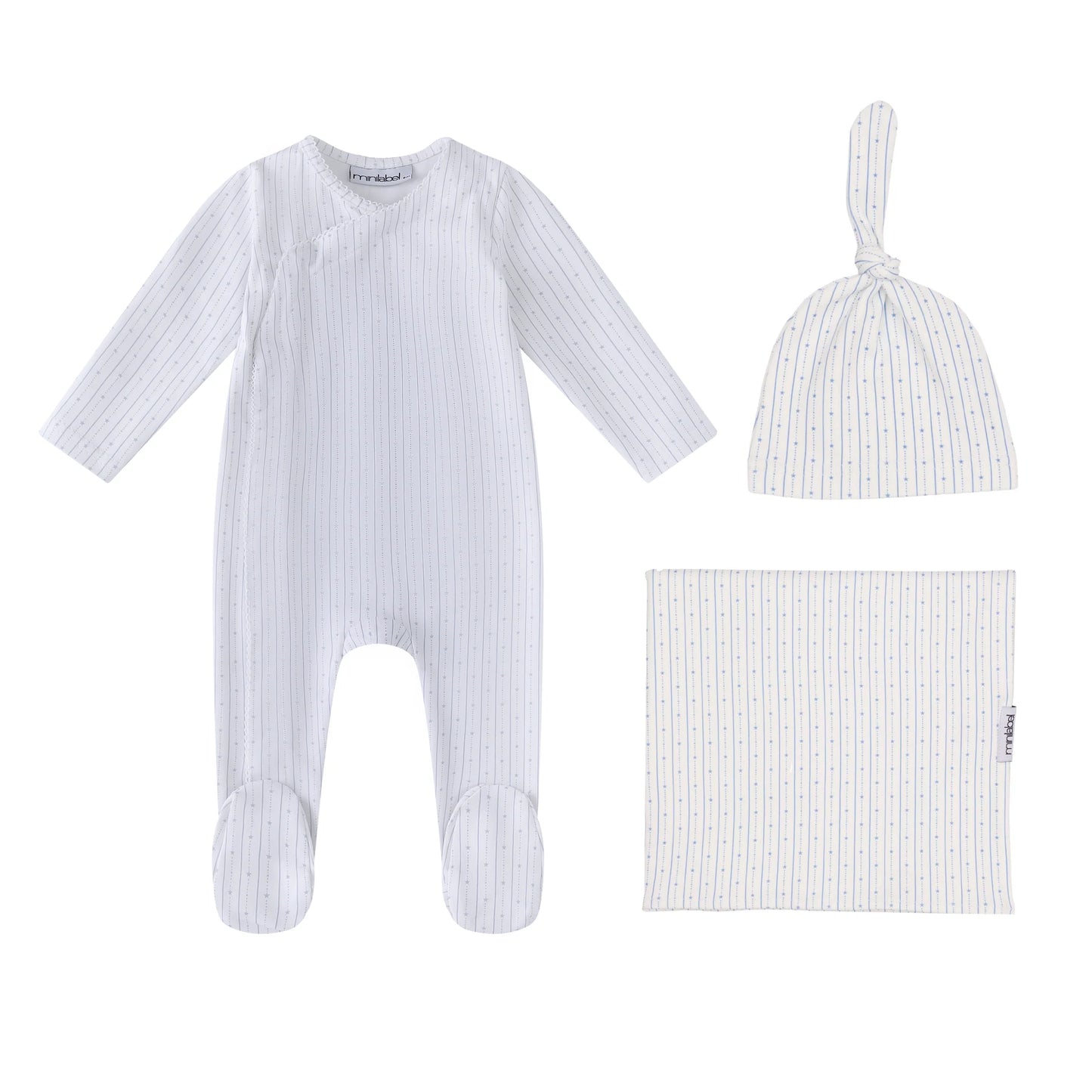 Linear Stars Print boys Layette Set