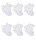 6-Pack White Wiggle-Proof® Bootie Socks