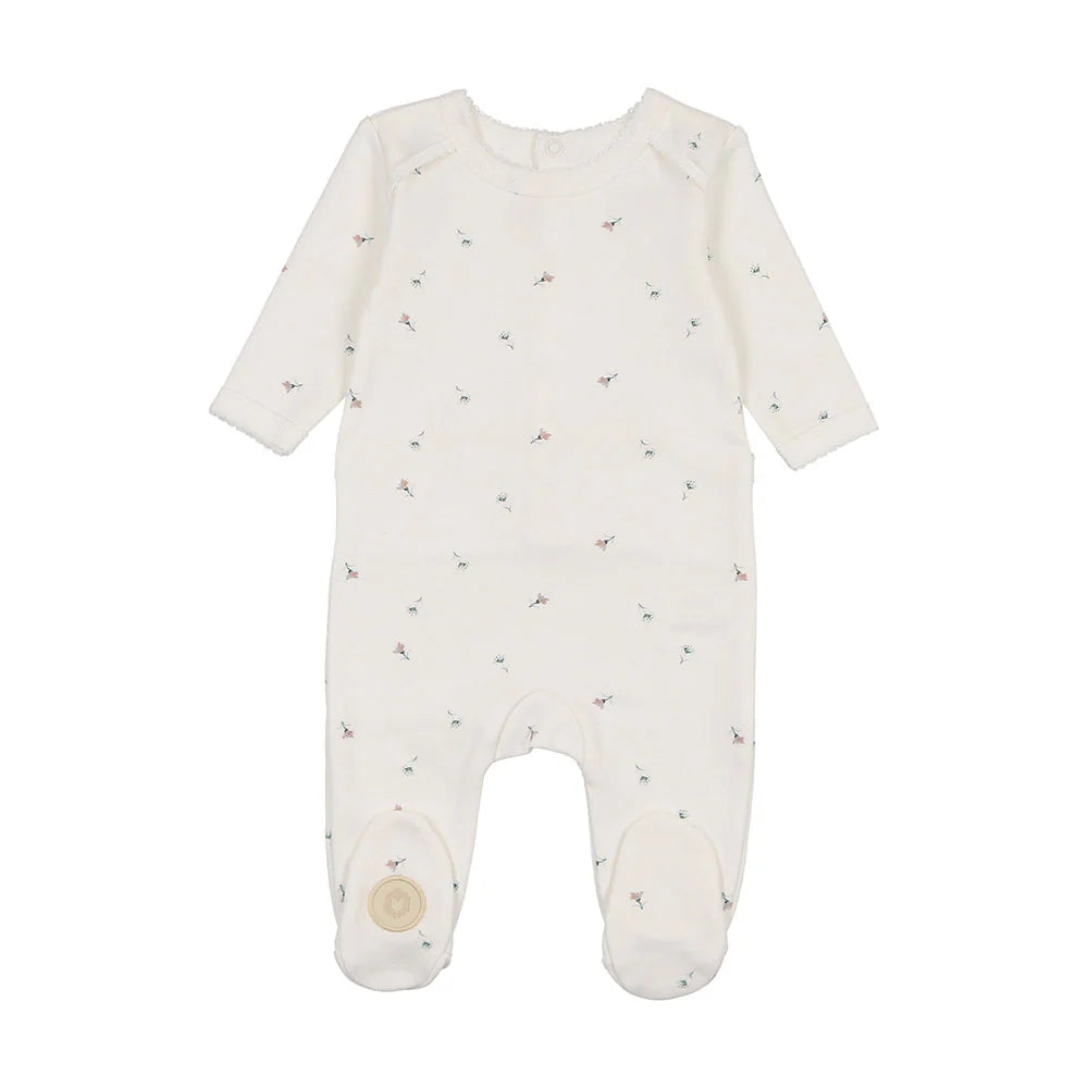 Plush Print Girls Footie