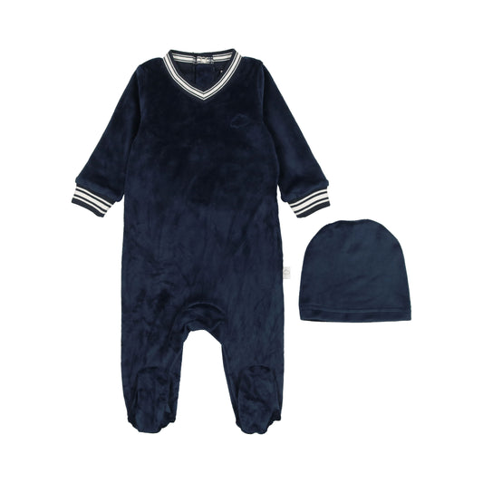 Velour Varsity Footie