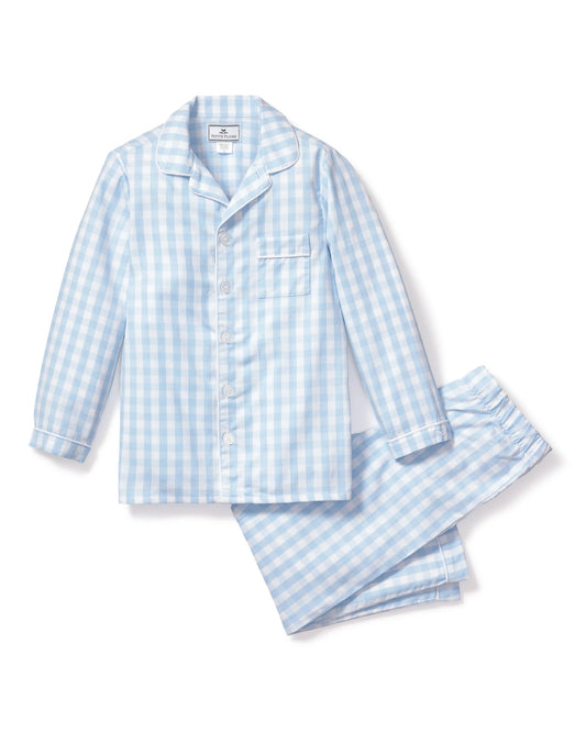 Light Blue Gingham Pajama set