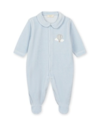 Air Balloon Velour Footie (Front Opening)