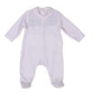 SAMY | Boys White Smocked Velour All-in-One