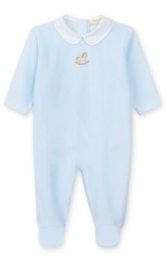 Rocking Horse Velour Footie