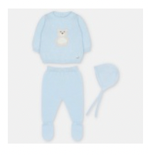 Blue Teddy Knit Set