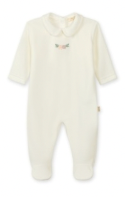 Camellia Velour Footie