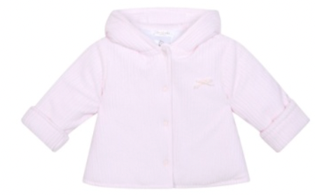 Hooded Ribbed Velour Jacket
