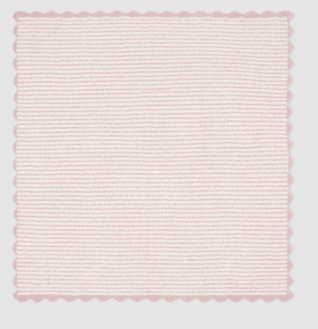 CozyChic Stripe Scallop Receiving Blanket