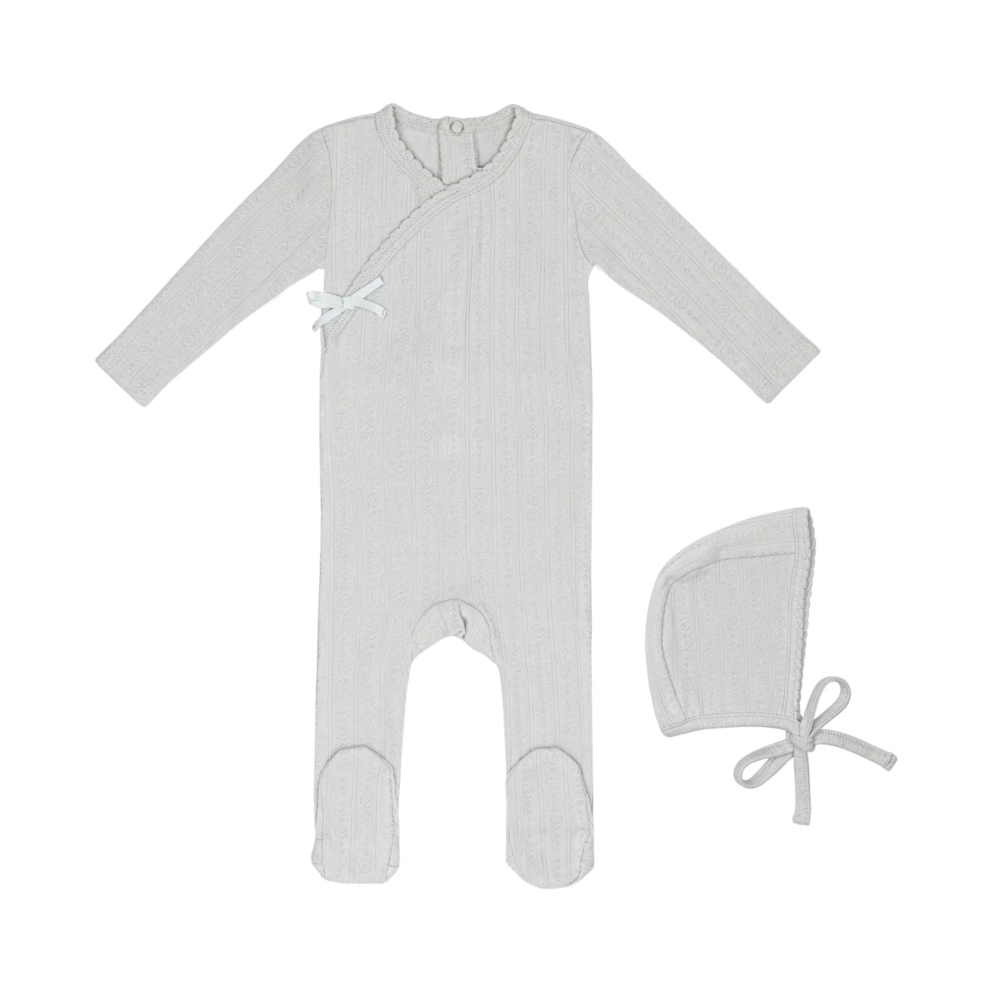 Sea Blue Circle Wrapover Pointelle Gift Set