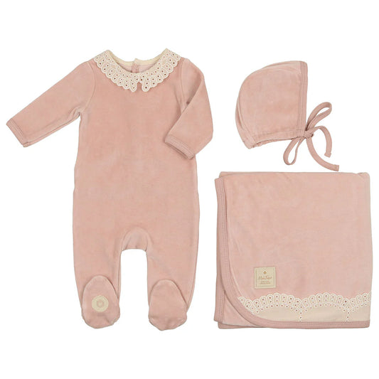 Tiny Eyelet Layette Set