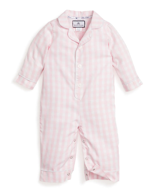 Pink Gingham Romper
