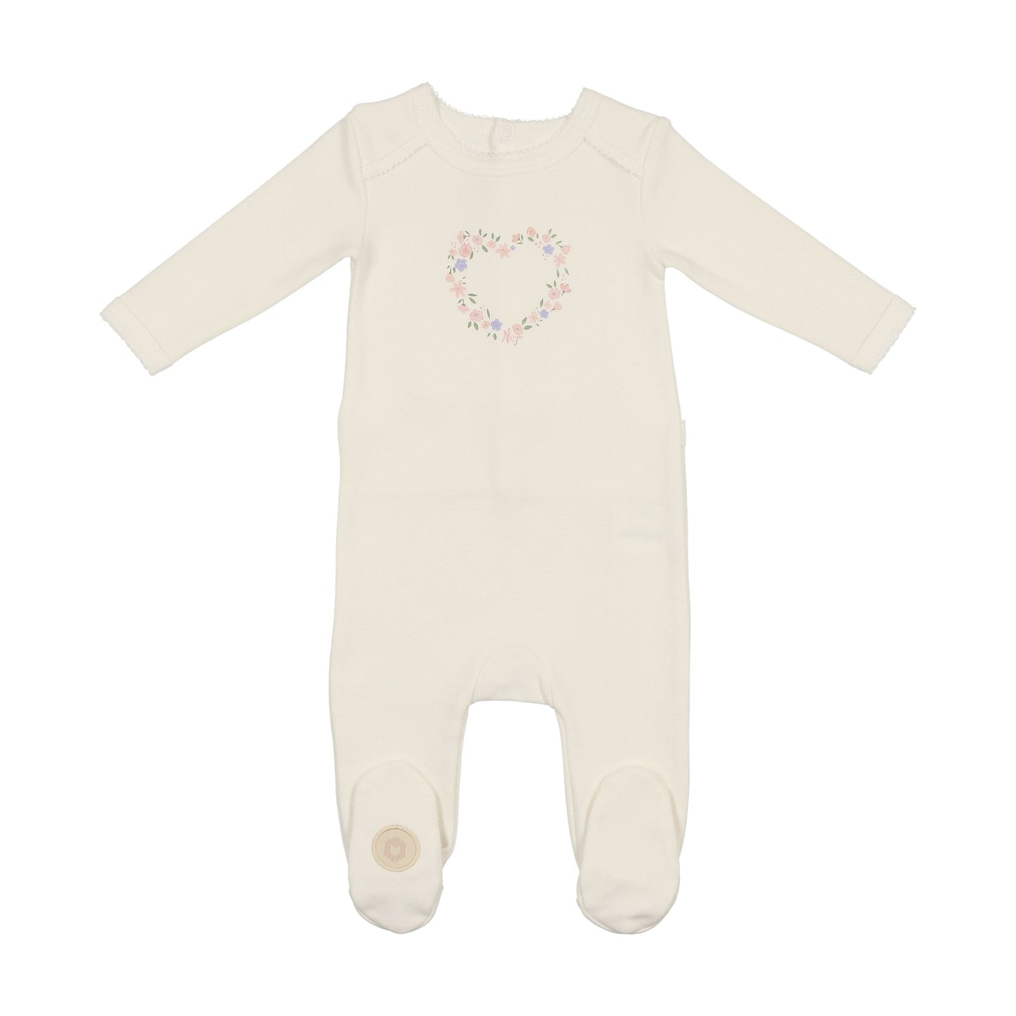 Floral Heart Footie