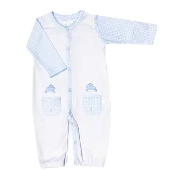 Blue Bunnies Baby Pima Cotton Converter Gown