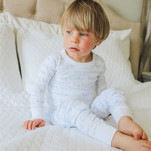 Brother and Sister F24 Printed Big Toddler Long Pajamas