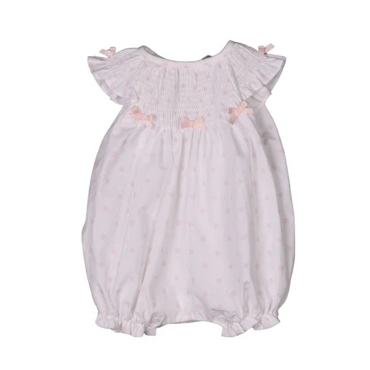 CELY | GIRLS WHITE & PINK ORGANIC COTTON SHORTIE Regular price