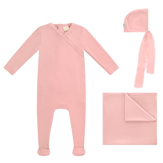Wrap With Chiffon Ribbon Girls Layette Set