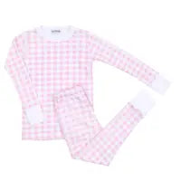 baby checks pink long sleeve pajamas