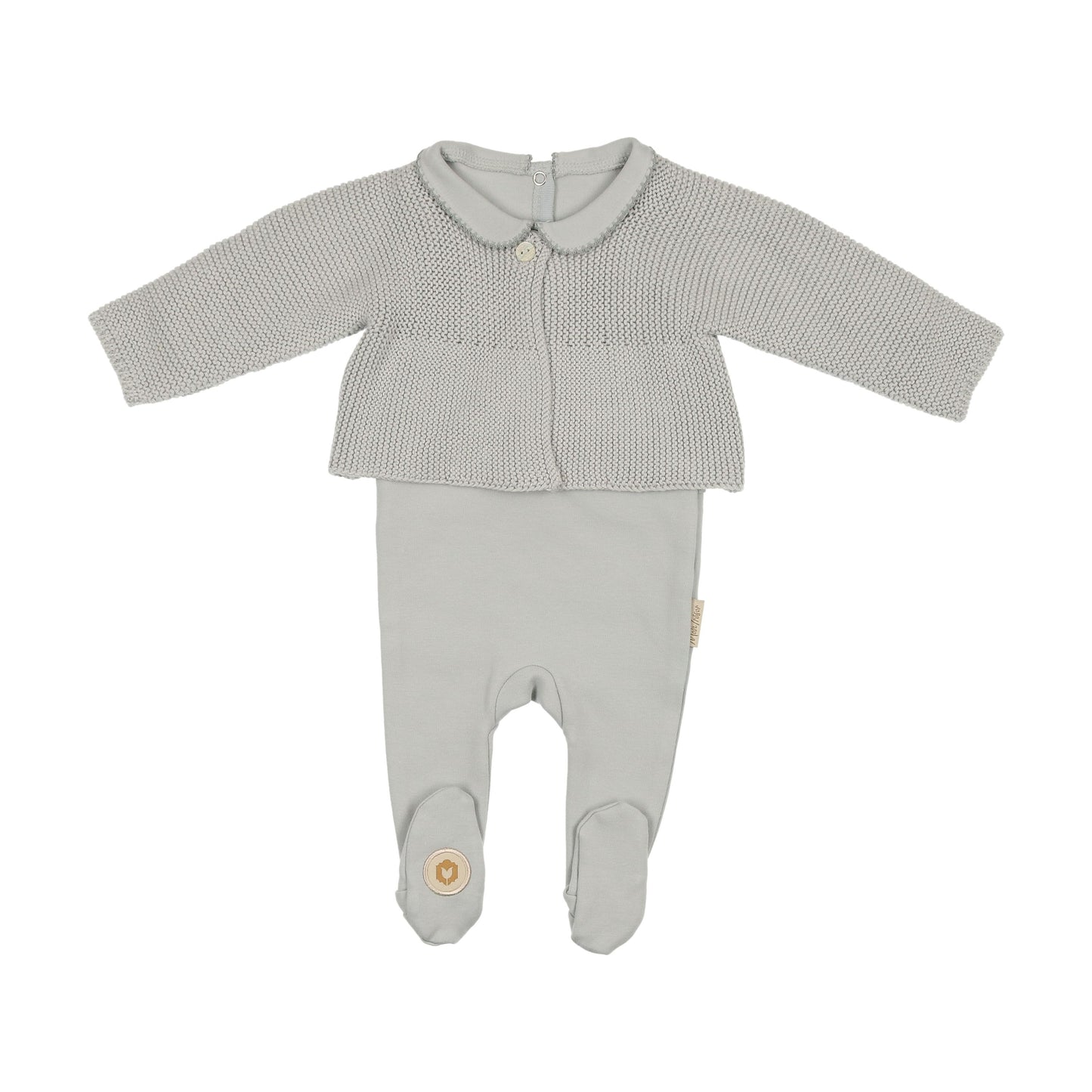 Collared Coordinate Cardigan Footie