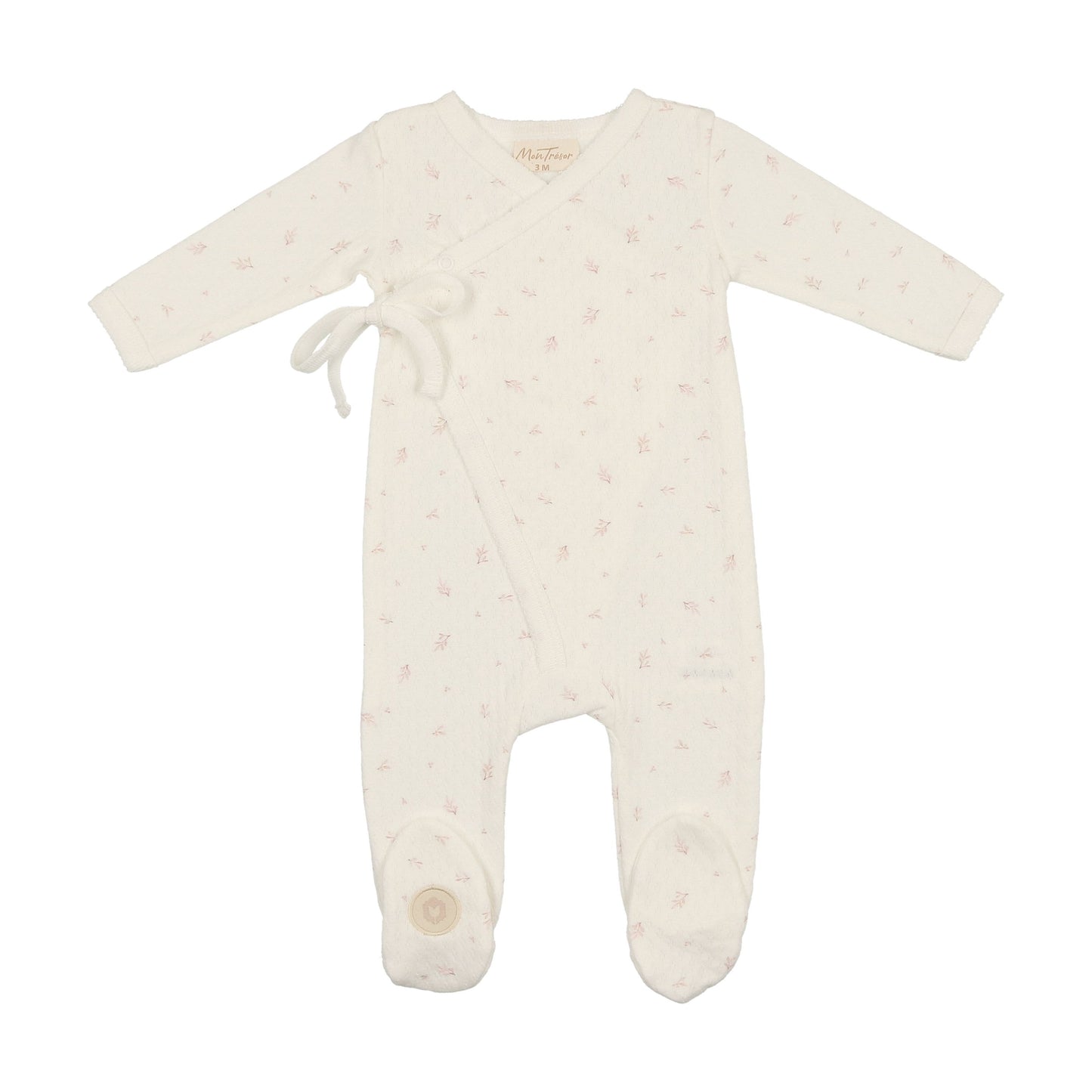 Leaf Print Wrap Footie