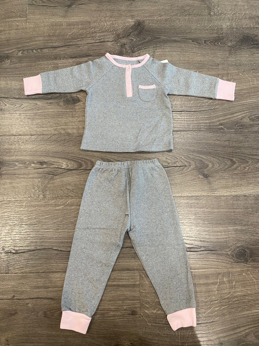 Hide & seek grey w pink trim