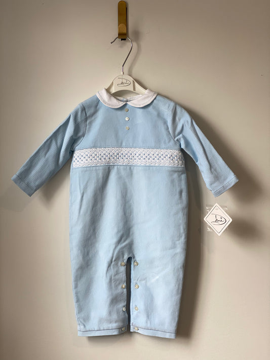 Blue corduroy romper