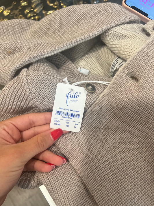 Frilo hooded knit jacket