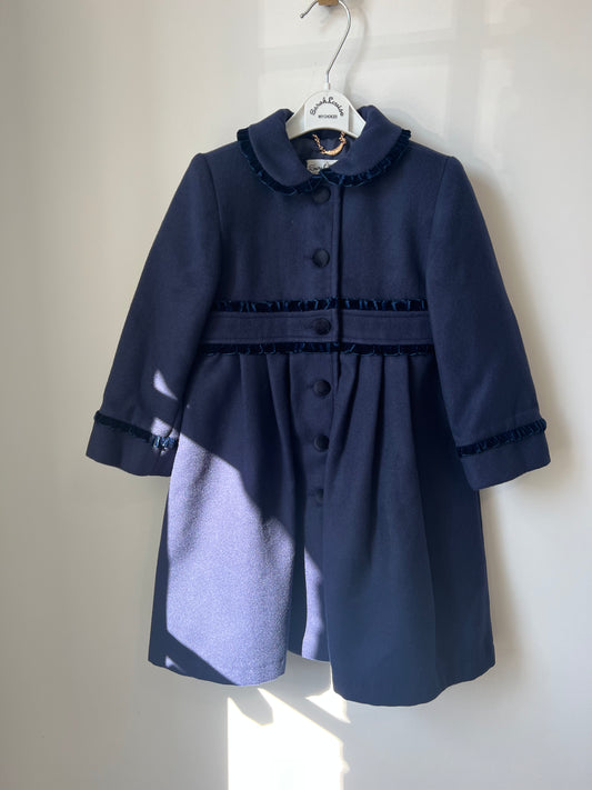Velvet & navy peacoat