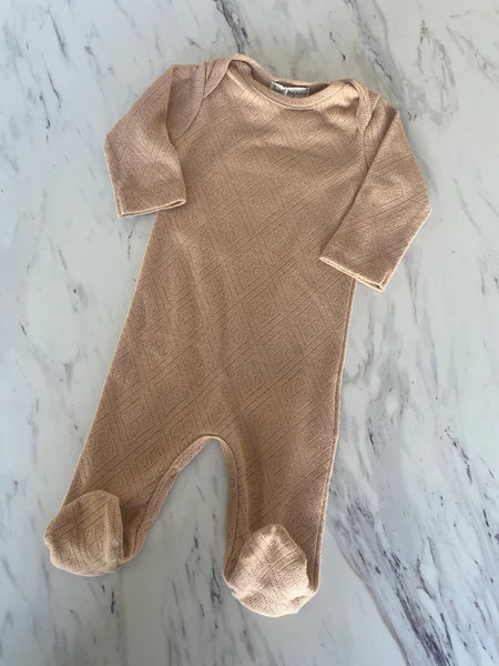Bebe onesie footed pointelle