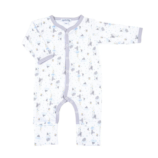 Koala Cuddles Silver Printed Playsuit
