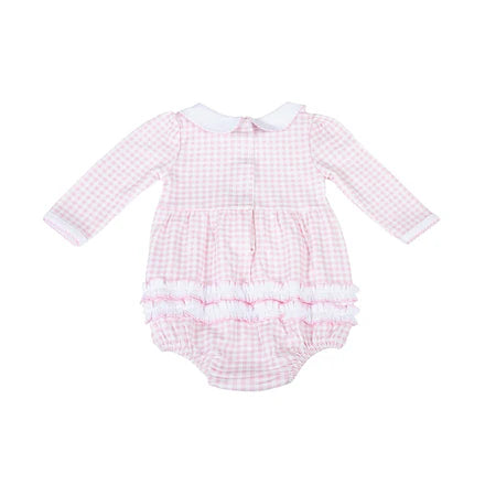 Mini Pink Check Ls Bubble
