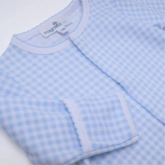 Mini Blue Check Footie