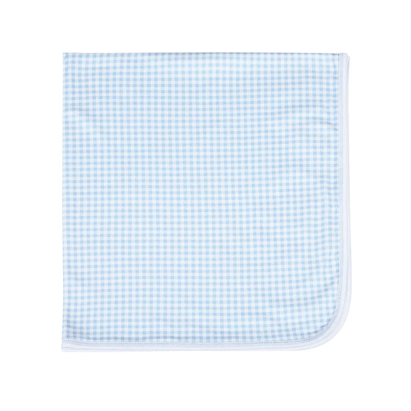 Mini Checks F24 Smocked Receiving Blanket