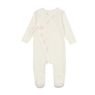 Embellished wrap footie