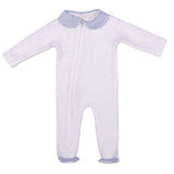 Little Stars Blue Zipper Footie