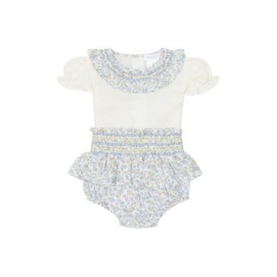 Blue floral Bloomer skirt set